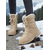 baratos Botas de neve e inverno-Botas de neve femininas de inverno – calçados para atividades ao ar livre, impermeáveis, quentes, forrados com pele e cadarço, para clima frio e caminhadas