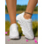 preiswerte Damen-Sneaker-Weiße Damen-Sneaker mit buntem Blumenmuster – leichte, lässige Modeschuhe zum Spazierengehen, Reisen und für die Straße