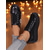 economico Sneakers da donna-Sneakers da donna con lacci in metallo argentato e fibbia in strass: scarpe casual alla moda per feste notturne e outfit da discoteca
