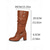 abordables Botas holgadas-Botas holgadas hasta media pantorrilla negras para mujer con correas con hebilla, elegantes y versátiles para uso informal, de otoño e invierno.