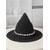 abordables Accessoires d'Halloween-Chapeau de sorcière d'Halloween pour femme, chapeau vintage à large bord pointu avec bande de corde, accessoire de costume gothique pour cosplay et fêtes