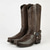 abordables Cowboy et bottes occidentales-Bottes de cowboy robustes pour hommes, au design western unique – des chaussures confortables et tendance pour l'extérieur