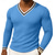 cheap Basic T shirts-Men's Muscle Shirt Tee Top Long Sleeve V Neck Henley Summer Spring Fall Plain Contemporary Modern Casual Color Block Buttons Basic Casual Home Street Green Purple Navy Blue Top Tee for Men