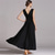 cheap Standard  Ballroom-Women's V-neck Morden Dress Ballroom Dance Dress Swing Dress Training Performance
