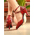 cheap Latin Shoes-Women's Red Cross Strap Ballroom Dance Shoes with Snake Print Heels - Professional Latin Tango Salsa Pumps for Gatsby Party and Elegant Ball Dance Events
