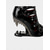 cheap Fashion Boots-Women's Gothic Cutout Knee-High Heels with Spiked Sculptural Wedge - Black Punk Fetish Boots for Halloween, Cosplay and Alternative Fashion Parties
