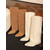 abordables Botas de nieve e invierno-Botas altas hasta la rodilla de lana blanca para mujer, zapatos de invierno cálidos y acogedores con punta puntiaguda para atuendos urbanos informales.