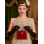 economico Clutch e borsette da sera-borsa da sera da donna in pelle verniciata color bordeaux con manico dorato, borsa in stile vintage Gatsby per cocktail party, matrimoni ed eventi formali