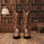 economico Stivali da cowboy e occidentali-stivali da cowboy western da uomo in similpelle marrone e nero vintage con ricami intricati - resistenti ed eleganti per rodeo e uso quotidiano