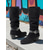 abordables Bottes souples-Bottes souples marron à rabat pour femmes avec talons moyens - Bottes de style western en faux daim à tige convertible à 2 voies pour le streetwear quotidien et les tenues d'automne