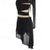 baratos Vestidos de Patinação Artística-Vestidos para Patinação Artística Mulheres Para Meninas Patinação no Gelo Vestidos Preto Patchwork Thumbhole Com Transparência Elastano Com Stretch Treino Ensaio / Prática Profissional Roupa para