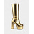 voordelige Disco- &amp; Hippiestijl uit de jaren 70-Dames gouden metallic platform go-go laarzen met dikke hakken - laarzen in punkdiscostijl uit de jaren 80 voor het nachtleven, feesten en muziekfestivals