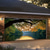 cheap Garage &amp; Door Banners-Garage Door Cover Large Hanging Backdrop Lake Forest Rustic Cottagecore 3D Scenic Party Outdoor Shooting Backgrounds Front Door Home Decor