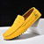 billige Casual loafers-Herre En pedal Retro Store størrelser Gange Fritid Daglig PU Bekvem Knehøye støvler Tøfler Rødbrun Svart Gul