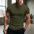 billiga Casual Henley T-shirt-Herr Henleytröja Muskelskjorta Ribbstickad t-shirt T-tröja Kort ärm Slät Mode Designer Grundläggande Henley Semester Gata Utekväll Sommar Svart Vit Marinblå Henley T-shirt