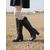 abordables Barroco &amp; Declaración-Mujer Botas Botas de Moto Tallas Grandes Botas de trabajo Exterior Trabajo Diario Botas hasta la rodilla Talón de bloque Tacón Cuadrado Dedo redondo Elegante Moda Clásico PU Cordones Negro Marrón