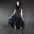 cheap Bottoms-Punk &amp; Gothic Steampunk Asymmetrical Skirt Goth Girl Lace Fancy Dress Women's Halloween Carnival Performance Party Adults Skirt