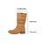 baratos Botas Slouch-Botas femininas de cano médio com tiras largas e fivelas – botas de inverno estilo camurça vintage para looks casuais e moda outono