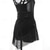 baratos Vestidos de Patinação Artística-Vestidos para Patinação Artística Mulheres Para Meninas Patinação no Gelo Vestidos Preto Patchwork Sem costas Elastano Com Transparência Com Stretch Profissional Treino Ensaio / Prática Roupa para