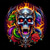 cheap Halloween Shirts-Men's Skull Hellfire Flames Horror Shirt Button Up Shirt Long Sleeve Dark Gothic Style Holiday Streetwear Spring Fall Turndown 3D Print Collared Shirts Black / Purple Black / Orange