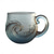 economico Tazze e tazzine-Tazza in vetro con onde marine, tazza da caffè in vetro con onde oceaniche fatta a mano da 12 once, tazze da caffè con onde oceaniche e manico isolato, tazza da tè con texture creativa con onde