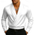 abordables Camisas de satén para hombre-Hombre Camisa Como la seda Camisa de raso Camisa para Vestido Camisa casual camisa de baile Plano Boda Formal Negro Blanco Manga Larga Redonda Todas las Temporadas Ropa