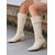 abordables Bottes souples-Bottes souples marron à rabat pour femmes avec talons moyens - Bottes de style western en faux daim à tige convertible à 2 voies pour le streetwear quotidien et les tenues d'automne