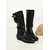 abordables Botas holgadas-Botas de media pantorrilla de gamuza de cuero marrón para mujer con forro de piel sintética para mayor calidez invernal, calzado elegante y cómodo para uso informal.