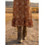 abordables Cowboy et bottes occidentales-Bottes hautes en similicuir marron pour femme, à franges, avec détails cloutés et talons bas, style cowboy bohème western