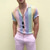 economico camicia da uomo con bottoni-Per uomo Camicia Camicia Estiva Camicia con colletto cubano Camicia con Bottoni Camicia con collo camp Viola Arcobaleno Manica Corta Stampe Grafiche Collo ripiegato Streetwear Casuale Bottonato