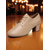 cheap Jazz Shoes-Women's Genuine Leather Blue Lace-Up Oxford Dance Shoes with Low Block Heel - Professional Ballroom &amp; Latin Practice Footwear
