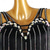 abordables vestido de competición-Vestido de baile latino para mujer con flecos negros, detalles de diamantes de imitación, sin mangas y tirantes cruzados: perfecto para salsa, rumba y ropa de espectáculo.