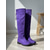 voordelige Mode laarzen-dames paarse overknee suède laarzen met platte hak - stijlvol en comfortabel voor casual winterkleding