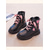 economico Stivali per bambini-Scarpe da pop star ispirate agli idoli coreani, stivali alla moda bianchi e marroni per ragazze, stile casual e street style
