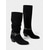 abordables Bottes souples-Bottes souples marron à rabat pour femmes avec talons moyens - Bottes de style western en faux daim à tige convertible à 2 voies pour le streetwear quotidien et les tenues d'automne
