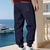 voordelige Joggingbroek-Voor heren Joggingbroeken Jogger Broek Jacquard Trekkoord Zak Effen Comfort Buitensporten Dagelijks Modieus Casual Zwart Wit Micro-elastisch