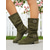 baratos Botas Slouch-Botas femininas de cano médio com tiras largas e fivelas – botas de inverno estilo camurça vintage para looks casuais e moda outono