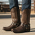abordables Cowboy et bottes occidentales-Bottes de cowboy robustes pour hommes, au design western unique – des chaussures confortables et tendance pour l'extérieur