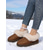 abordables Botas de nieve e invierno-Botas de nieve marrón claro para mujer con ribete de piel sintética y suela de diamantes de imitación: cómodas botas de invierno de ante sintético para el hogar y para exteriores en invierno.