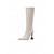 abordables Botas de moda-Botas altas hasta la rodilla con estampado de cocodrilo negro para mujer, botas de tacón de aguja con punta puntiaguda de cuero genuino, estilo urbano para mujer, perfectas para atuendos elegantes y