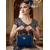economico Clutch e borsette da sera-borsa da sera da donna in pelle verniciata color bordeaux con manico dorato, borsa in stile vintage Gatsby per cocktail party, matrimoni ed eventi formali
