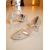 abordables Pompes Classiques-Escarpins à talons compensés pailletés et bride cheville pour femmes - chaussures de soirée dorées élégantes pour cocktails et tenues de soirée