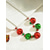 abordables Collier pour femme-Collier de Noël en alliage pour femme avec cloches rouges et vertes, ornement de flocon de neige, parfait pour la mode des fêtes et les cadeaux festifs