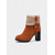 abordables Botas de moda-Botas de tacón de ante verde para mujer con puño de piel sintética, tacón grueso moderno, perfectas para vacaciones de invierno, fiestas navideñas y ocasiones festivas.