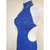baratos vestido de competição-Vestido de dança latina feminino, azul royal, com strass, recorte, traje de competição para cha cha, samba jive