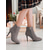 abordables Bottines-Bottines à talons aiguilles en daim rouge pour femmes avec détail zippé, bout pointu, élégantes et chics, parfaites pour Noël, les fêtes de fin d'année et les occasions formelles