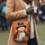 abordables Bolsas de impresión gráfica-Bolso bandolera navideño de muñeco de nieve para mujer: estampado de muñeco de nieve y copo de nieve para compras navideñas, fiestas navideñas y salidas de invierno.