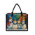 cheap Christmas Bags-Women&#039;s Christmas Snowman Print Tote Bag, Large Capacity Canvas Shoulder Bag, Winter Holiday Gift Shopping Handbag for Women