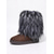 abordables Botas de nieve e invierno-Botas de ante marrón para mujer con ribete de piel sintética rosa esponjosa, zapatos de invierno cómodos hasta media pantorrilla, elegantes zapatos de fiesta. &amp;Calzado de calle para mujeres a la moda