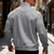 abordables Sudaderas Básicas_-Hombre Sudadera Sudadera de polar Sudadera con un cuarto de cremallera Negro Rojo Color Camello Gris Claro Gris Oscuro Media cremallera Plano Diario Deporte Festivos Poliéster Ropa de calle Básico